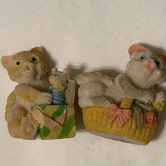 Vintage set of four resin mischievous kittens - Picture 7 of 7